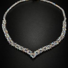 Naszyjnik ślubny Crystal AB z kryształów Preciosa