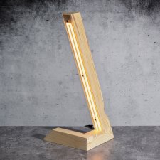 Lampa biurkowa LED drewno