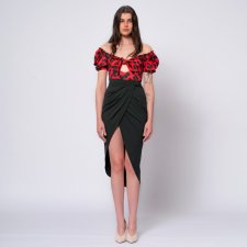 Czerwona bluzka w panterkę - Malina Solar Tropic