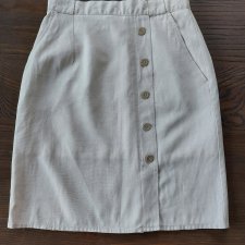 Vintage lata 90-te  prosta spódnica z guzikami  wiskoza  S minimalizm