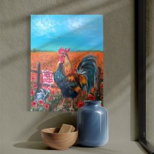 Kogut obraz ozdoba do kuchni wiejski klimat handmade