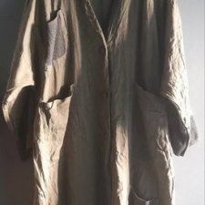 Designerska oversizowa lniana narzutka/Rundholz/Moyuru