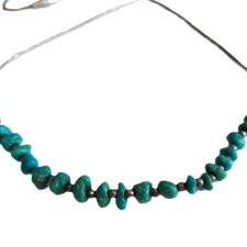 INDIAŃSKI CHOKER - TURKUSY I SREBRO
