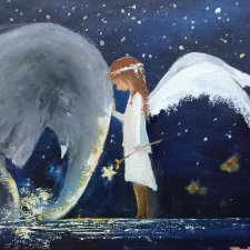 Forever, ręcznie malowany obraz olejny