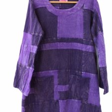Artystyczna sukienka FIOLA DESIGN designerska fioletowa