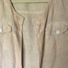 100 % Linen made in Italy pudrowy róż ciekawy fason jakościowy len