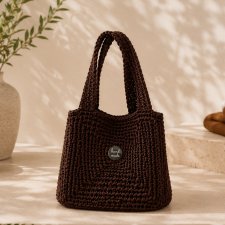 LUNA GRANDE TOTE - brązowa torba
