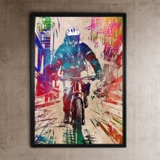 Rowerzysta 2 - grafika sportowa na plakacie na A3