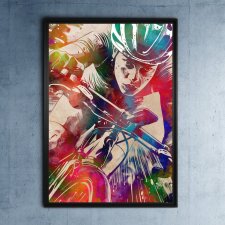 Rowerzysta 4 - grafika sportowa na plakacie na A3