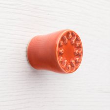 Ceramiczna gałka do mebli pomarańczowo-brązowy, wz.9