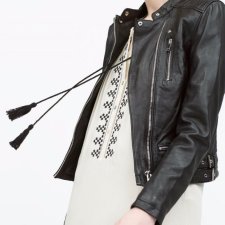 ZARA SKÓRA NATURALNA SKÓRZANA RAMONESKA M 38 KLASYK!!!