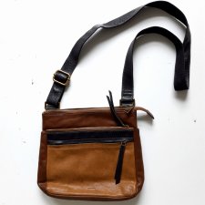 Fossil Brązowa Torebka Vintage Skóra Leather Crossbody Bag