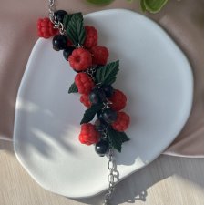 Bransoletka "Leśny Ogród" – Malina i Czarna Porzeczka