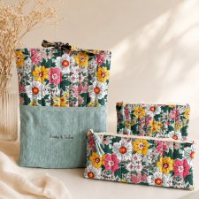 Komplet : etui na książkę, piórnik, kosmetyczka