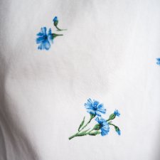 Mini Sukienka na ramiączkach kwiaty chabry bawełniana S H&M