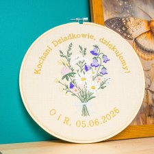 Podziękowania, Indywidualna dedykacja, haft w tamborku