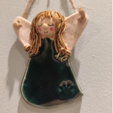 anioł ceramiczny