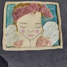 anioł ceramiczny