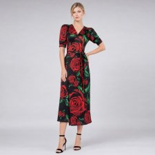 Kelly - sukienka w kwiaty - Królowa Róża Black