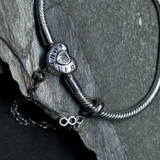 Elegancka Bransoletka Modułowa – Serce "Forever" z Łańcuszkiem