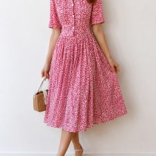 Sukienka True Vintage Pin Up z kołnierzykiem