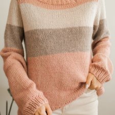 wełniany sweter pastelowy S/M