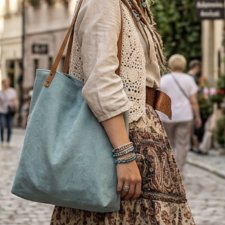 Torba tote XXL -  szałwia