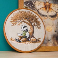 Badger Book Lover, haft w oprawie 20 cm
