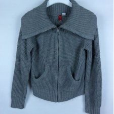 H&M szary sweter akryl wełna 14 / 40