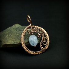 Akwamaryn wisiorek wire wrapping