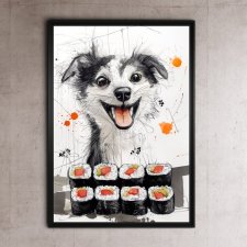 Pies Rysunkowy 16 - grafika na plakacie na A3