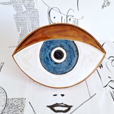 Oko ceramiczne dekoracyja ścienna