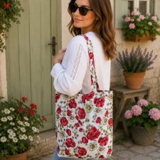 Torba na zakupy shopperka ekologiczna torba zakupowa na ramię bawełniana torba maki