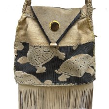 torebka COUNTRYGIRL ze skórzanymi frędzlami w kolorze CAMEL