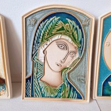 Ceramiczna ikona obraz z Maryją