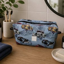 Kosmetyczka męska duża kosmetyczka podróżna wodoodporna saszetka etui organizer auta retro