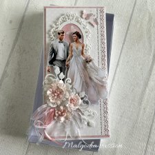 Kartka ślubna ręcznie robiona