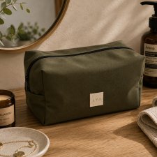 Kosmetyczka męska duża kosmetyczka podróżna wodoodporna saszetka etui organizer khaki