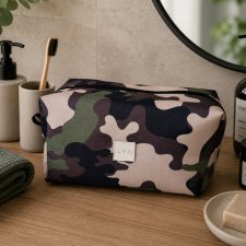 Kosmetyczka męska duża kosmetyczka podróżna wodoodporna saszetka etui organizer moro