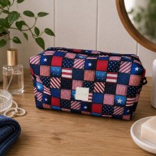Kosmetyczka męska duża kosmetyczka podróżna wodoodporna saszetka etui organizer flagi