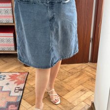 Jeansowa spódnica do kolan o prostym kroju Plus Size 4XL 5XL 6XL Covington