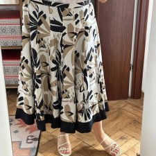 Jedwabna spódnica midi w kwiatowy wzór Plus Size 3XL 4XL 5XL Coldwater Creek