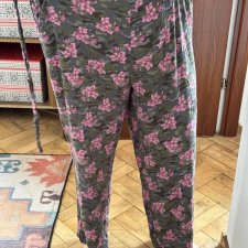 Wiskozowe spodnie palazzo w kwiatowy wzór Plus Size 7XL 8XL 9XL Janina