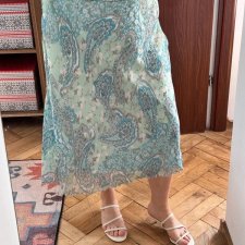 Zwiewna spódnica midi paisley z rozkloszowanym krojem Plus Size XXXL 4XL Fabiani