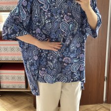Bluzka paisley Plus Size 7XL 8XL 9XL bawełna