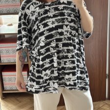 Bluzka woman within oversize Plus Size 7XL 8XL 9XL kwiaty batik