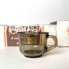 Zestaw 6 filiżanek dymnych Arcoroc Calice Vintage NOWE w pudełku PRL