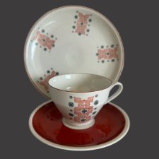 Lettin Heinrich Baensch trio porcelanowe vintage 1956–1969 | filiżanka PRL DDR