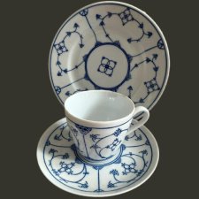 Jäger Eisenberg trio porcelanowe Indisch Blau vintage | filiżanka niemiecka