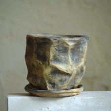 ŚLADY NATURY IV_doniczka ceramiczna_niebieskości